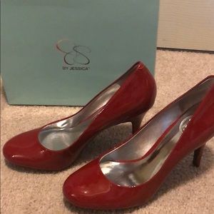 Red dress shoes
